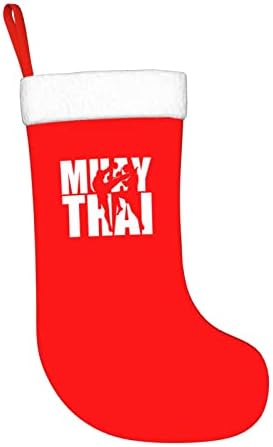 Cutedwarf Muay Thai Thai Cristma Codrings Божиќни украси на дрво Божиќни чорапи за Божиќни празнични забави подароци 18-инчи