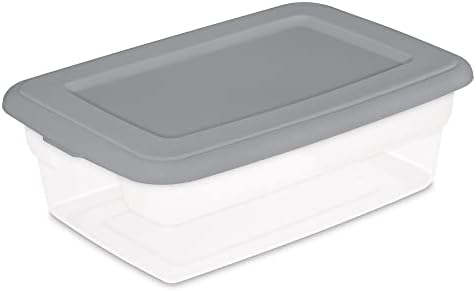 Кутија за складирање на пластична пластика NKDS 3, сива и чиста, 16 брои