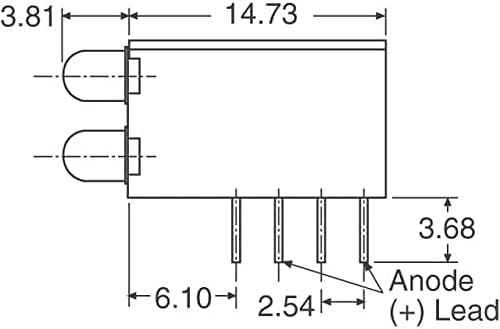 Dialight LED 2x2 3mm HI густина на yel pcmnt