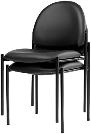 Канцелариски фактор Стабилен стол за гости, винил тапациран стол за чекање за бизнис, канцеларија на доктор, лоби, дополнително седење