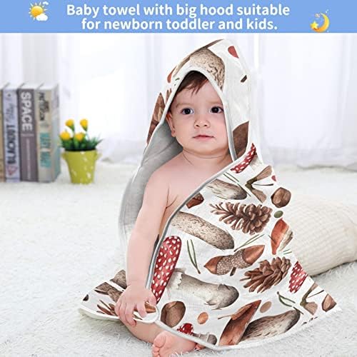 vvfelixl бебешки качулка пешкир печурки конуси апсорбираат бебиња крпи памук мека бања за новороденче, дете 35x35in храна шума