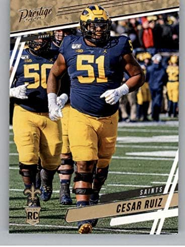 2020 Panini Prestige 268 Cesar Ruiz RC Rackie New Orleans Saints Football Trading Card