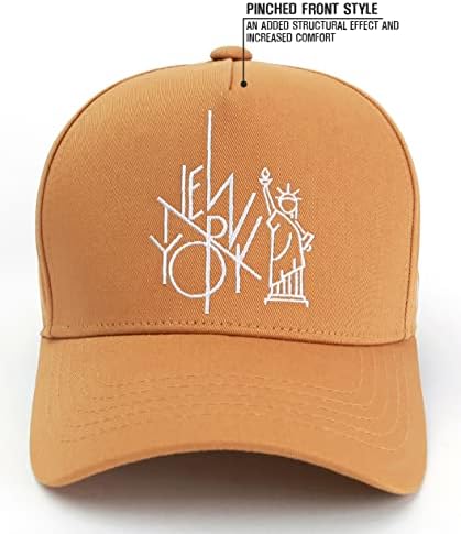 Лого на Flipper NY NY NYујорк Сити Сити Структурирана памучна топчеста капа за бејзбол капа што може да се прилагоди