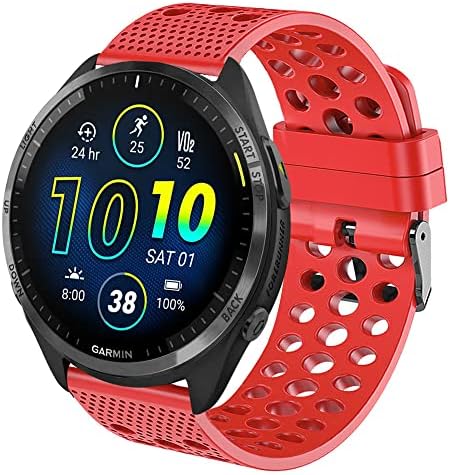 Ламшо Компатибилен Со Garmin Ferrunner 965 Бендови, Силиконски Замена Нараквици Спортски Ремен Со Метална Тока Компатибилен Со Garmin Ferrunner 965 / Ferrunner 265 46 MM Паметен Часовник