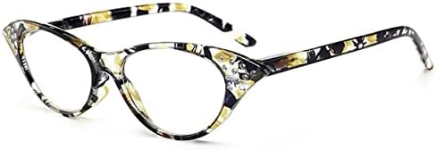 Зуки шик мачки очи за читање очила за жени дами модни читатели со флексибилни пролетни шарки против сјајни очила AM40