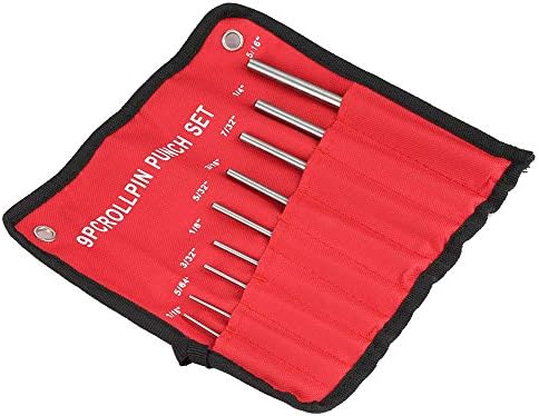 HEEPDD 9PCS Roll Pin Punch Set, Alte за алатки за отстранување на челик, комплет за алатки за пиштол, алатка за пробивање на пин, во патент