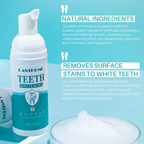 Лантом бела пена заби за белење на производи за белење на заби, лесен за употреба на заби за белење на заби за бели заби, убива бактерии, бели заби и се бори со лош зди