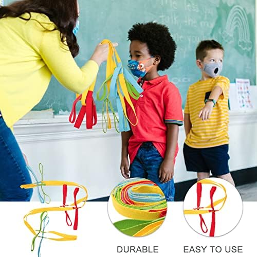 Исценета врска со јаже деца Безбедносно одење јаже за деца од предучилишна возраст со 14 рачки разнобојни јаже за одење прилагодливо јаже за безбедност на отворено