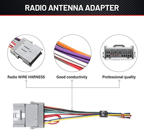 ЦРВЕНИОТ ВОЛК Компатибилен СО ГМ Чеви Гмц Буик 1998-2008 &засилувач; ГМ - 10 Антена Адаптер Приклучок Резервни Стерео Радио Жици