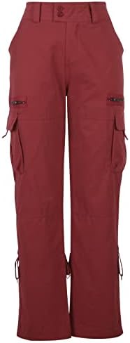 Teengirls товарни панталони хипи панк -улична облека, панталони со џебови со џебови со џебови, панталони со нога, обични долги панталони