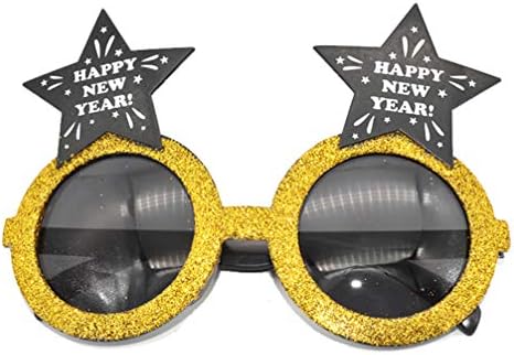 Носители на стакло од Амосфун очила за очила 2 парчиња 2020 Гласи Сјај Среќна Нова Година Сенка за сонце Смешна забава за очила за забави Нова