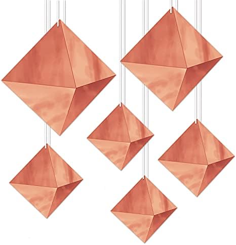 Тридимензионални картони за фолија од картони дијаманти собрани големини 6 парчиња роденденски висечки украси свадбени прослави фенери за невестински материјали