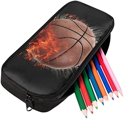 Прегратки идеја за оган кошаркарска топка молив за молив стационарен држач за торби за деца момчиња момчиња лесни пенкало преносни