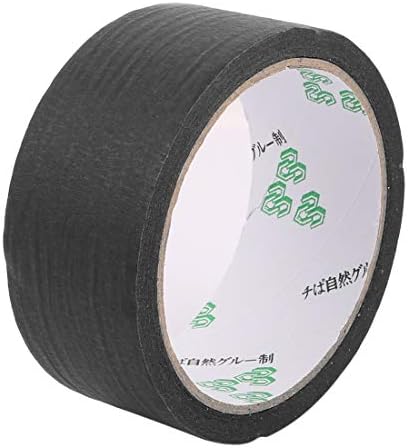 AEXIT Crepe Paper Electric Eperipation Black Easy Leaders Maskers Tape 22 yds должина x 2 Ширина