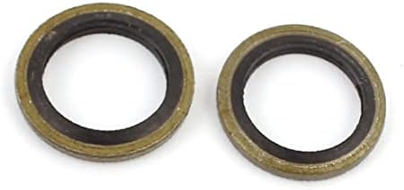 X-Ree 50pcs 12mmx18mm гумен метален прстен отпорен на маслото запечатување на маслото (50 Unids 12mmx18mm anillo de Metal Resistente de Goma Anillo Sellador de Aceite