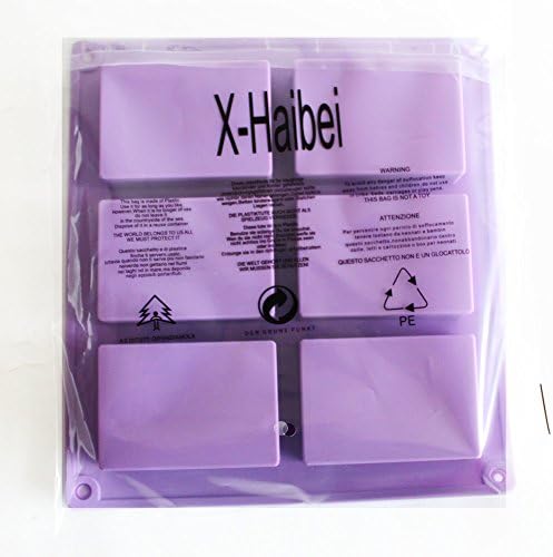 X-haibei 6-розови обични основни ладилни лансионски решетки сапун силиконски мувла за домашен занает