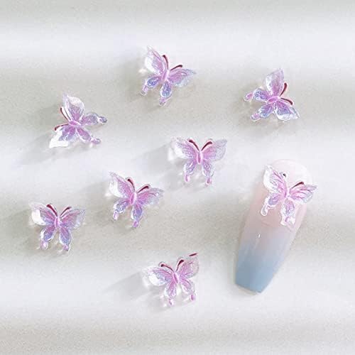 Шарм за нокти 3Д скапоцени камења за нокти на пеперутка сјајни ригистони уметнички накит маникир Прес на декорации за декорација
