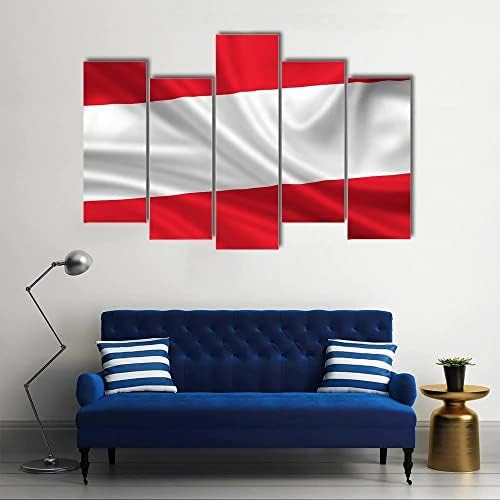 Ерго плус мавтајќи со знамето на Австрија wallидна уметност Зачудувачка истегната сликарство подготвено да се обеси за домашен декор - совршен за дневна соба галери?