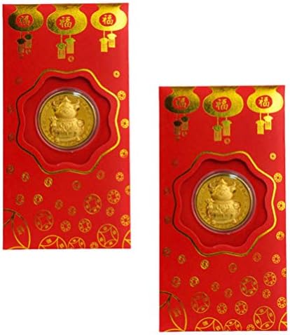 Бестојард Детски Паричник 2 ПАРЧИЊА Кинеска Нова Година Црвени Пликови Богатство Монети 2021 Хороскопски ВОЛ Нова Година Среќни Пари Пакети