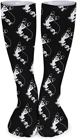 Корги кучиња спортски чорапи топли цевки чорапи високи чорапи за жени мажи кои работат обична забава