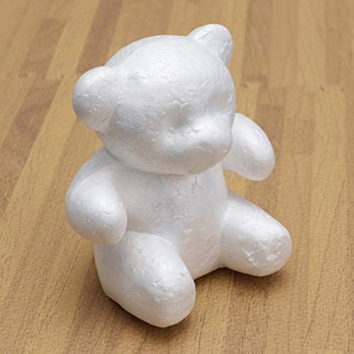 Амосфун пена мечка форма роза занаетчиска топка -2 компјутерски моделирање полистирен -брада мечка мувла бели занаетчиски топки