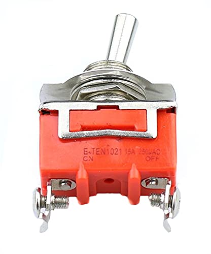 WTUKMO 1PCS AC 250V 15A 2 PIN DPDT Вклучено/Исклучено 2 Позиција Мини прекинувач за вклучување E-TN1021 портокалова портокалова портокал