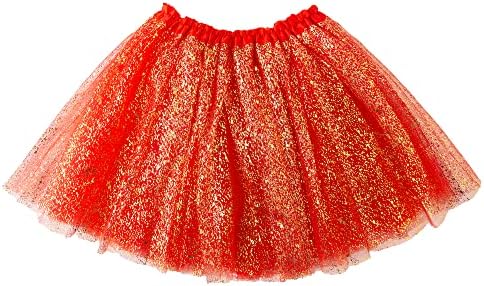 Jastore Girls Princess Layered Dance Scirt Облечи Tulle Tutu здолниште со пенливи секвенци