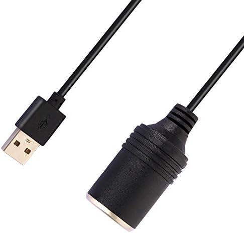 Ajdpoi USB машко до 12V приклучок за женски кабел адаптер-црна боја