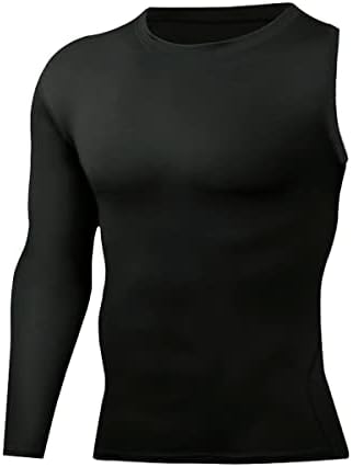 Машки атлетски сингл ракав Една рака 1/2 Компресија кошула Спортски тесен основен слој Долна облека Активна