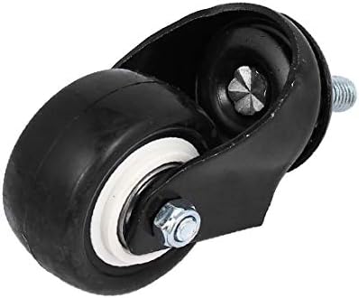 X-gree 10mmx25mm Тема матични 2-инчи ДИА тркала 360 степени ротирачки вртливиот ритам црн (rueda giratoria de 10 mm x 25 mm dio di 2 pulgadas rueda giratoria giratoria de 360 ​​grados negro