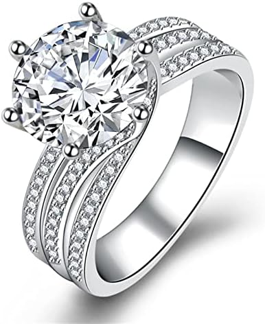 Прстен во облик на прстен прстени за жени прстени за венчавки за венчавки за венчавки за ветување за девојка со невестинска сопруга
