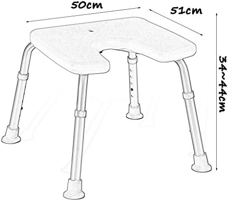 Фехун Столици За Бања, Туш Столче За Туширање/Столици За Бања Столче За Туширање Од Алуминиумска Легура Нелизгачка Висина Прилагодлива Инвалидска