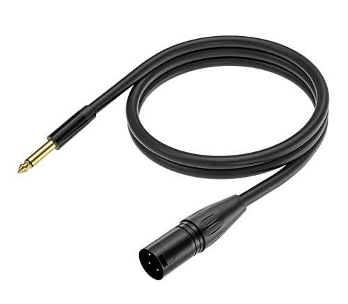 Јинкер 1/4 инчи TS до XLR машки кабел, 6,35мм до 3 пински машки микрофон кабел неурамнотежен микро кабел - 5FT/1.5m 1pack