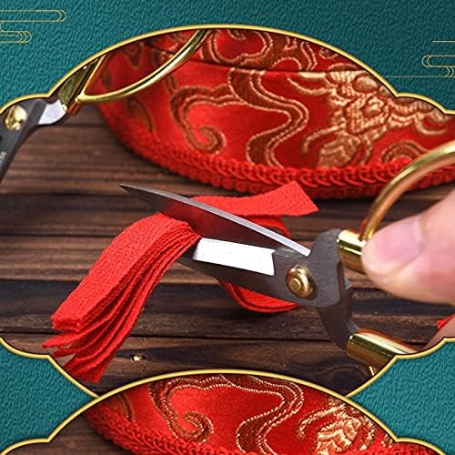 Gooffy занаетчиски ножици злато позлатен змеј и феникс за олеснување дизајн бонсаи ножици, ножици за домаќинство Традиционални ножици за шиење,
