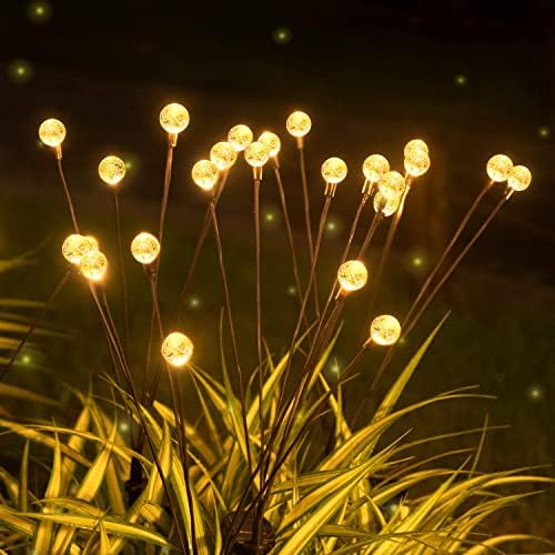 KHTO соларни светилки светла на отворено водоотпорни ， соларна кристална топка Starburst garden Декоративни светла за декорација на