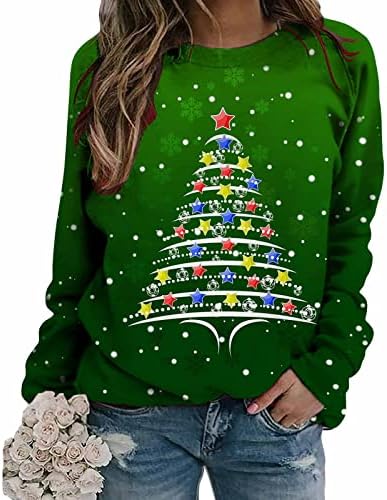 Тинејџери одмор Божиќни облеки манжетни со долги ракави палта, џемпер со чамци од вратот starвезда лабава вклопени облеки v1