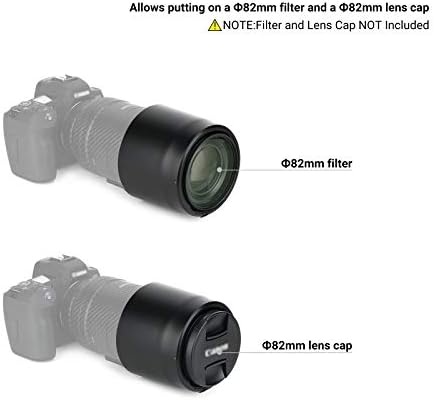 Аспираторот за леќи за Canon RF 135mm F1.8 L IS USM и RF 600mm F11 IS STM леќи, RF 135mm RF 600mm Аспиратор за реверзибилна сенка на леќи Заменете го Канон ET-88B аспираторот, компатибилен со филтр