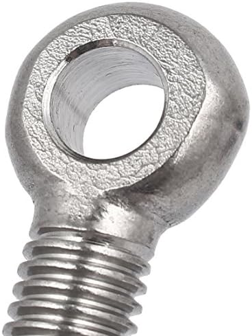 Aexit 10mmx50mm 304 нокти, завртки и сврзувачки елементи не'рѓосувачки челик шипка крај замав за очи, сребрена орев и завртки поставува тон 2 парчиња