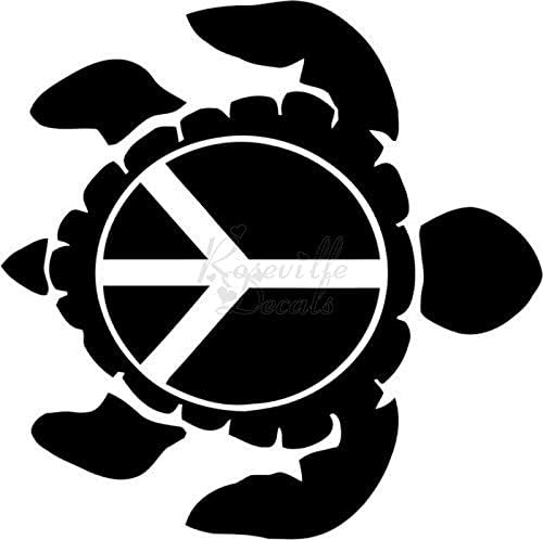 Мировен знак морски желка винил декорална налепница за домашна канцеларија декор на возило со големина на прозорецот- [8 инчи]
