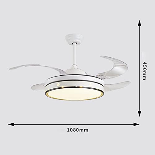 Фабричка цена Едноставност Акрилна тавана вентилатор ламба Нордиска модерна домашна далечинска контрола на вентилаторот LED