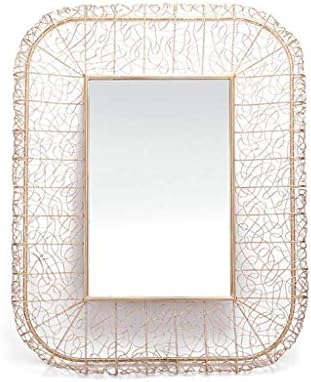Lxdzxy огледала, суета огледало златно декоративно огледало, шуплива метална облека огледало на правоаголник продавница за облека, голема огледало