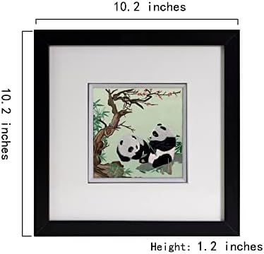 Еберис вез уметност на симпатична панда дизајн, уметнички дела за везови, кинески Воларт, азиска просторија и декор на бирото, виси и табела,