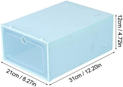Bdyjy Stackable Plastic Box Proplebable Storebable Clear Shoe The Fories чевли Дома за складирање на текстил за складирање облека