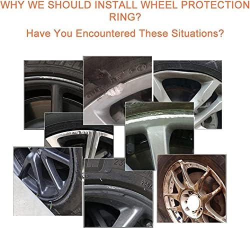 Заштитници на раб на тркала за автомобили од 4,16-20inch тркала за заштита на тркала за заштита на тркала Универзален ， заштита на тркалото на легури, прстенот на работ ?