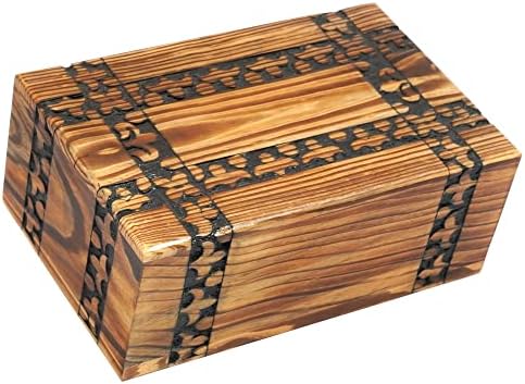 Кремација Урна за пепел кутија возрасно со прекрасно оригинално дрво | Рачно изработена голема дрвена кутија за урна | Мама тато меморија урни