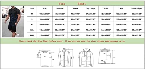 Mens одговара големи и високи мажи модни пролетни летни сетови 2 парчиња печати за кратки ракави за кратки ракави за кратки патеки