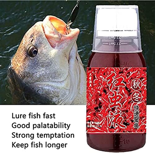 Течен мамка со црвен црв Anrui, висока концентрација атрактивен мирис риболов мамка, мирис од 100 мл риба, безбеден супер ефикасен засилувач