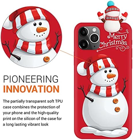 Божиќен случај на Pnakqil за Samsung Galaxy A03S 4G 6,5 Шокапоф мек TPU силиконски црвен заштитен капак со Божиќ со прекрасни 3Д -коцки