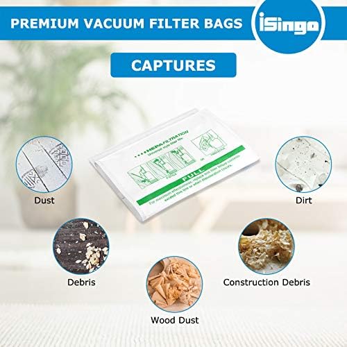 15 Pack 204814 Micron Magic HEPA Filter Plus Bags and Belts 301291 for Kirby Vacuums 205811 Model G4, G5, G6, Ultimate G Series, Diamond