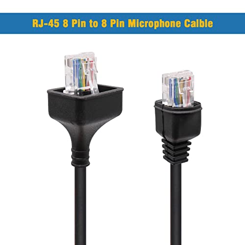 8 пински RJ45 замена на микрофони кабелски кабел жица компатибилна за Kenwood KMC-30 KMC-32 KMC-35 KMC-36 Handheld Microphone за Kenwood NX700 NX800 NX720 NX820 NX740 NX8440 TK7160 TK7320 TK8102 радио